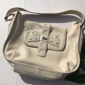 Marc Jacobs Cream Leather Bow Shoulder Bag